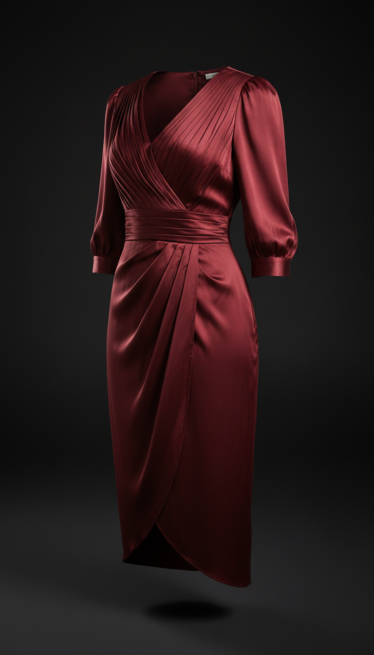 Vestido burdeos Apolo Milano