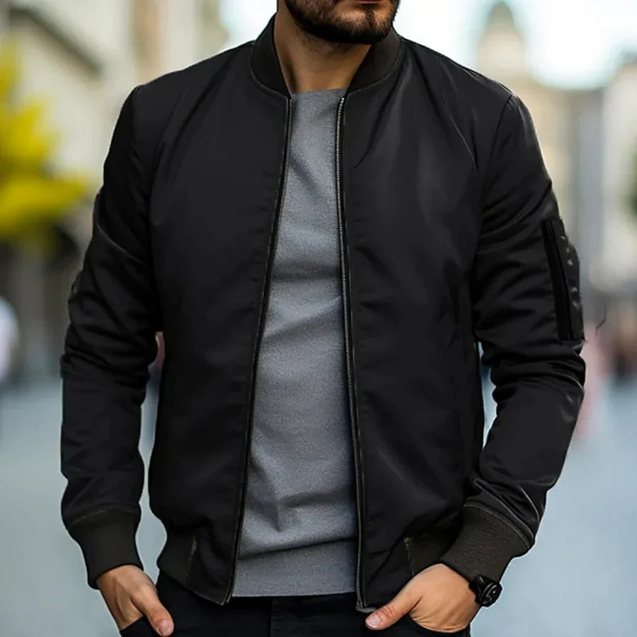 Bomber clásico negro para hombre