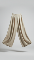 Pantalón ancho de lino Apolo Milano beige