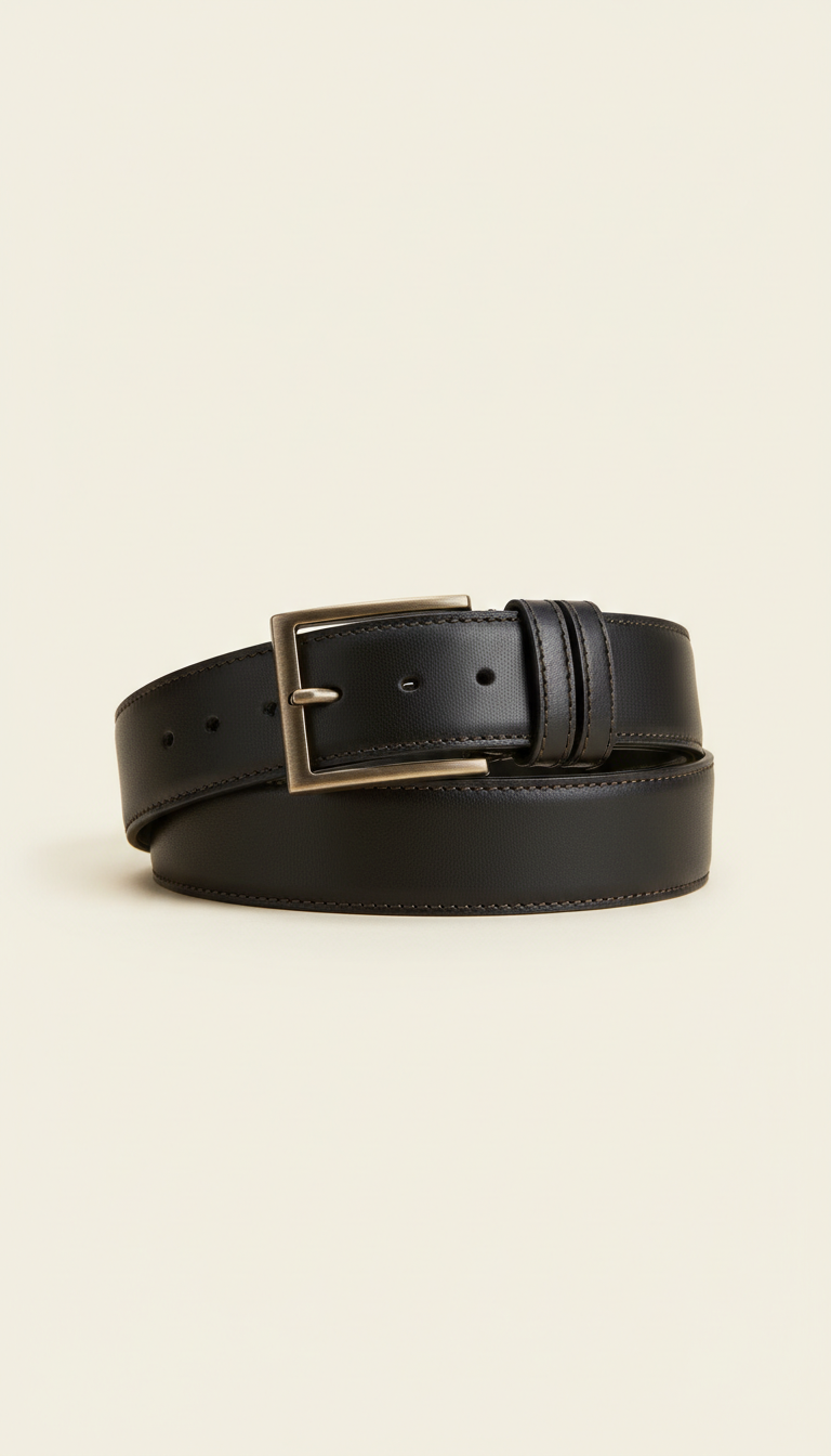 Cinturón de piel Apolo Milano negro