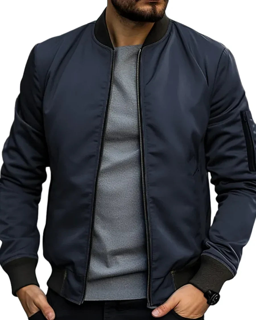 Bomber clásico azul para hombre
