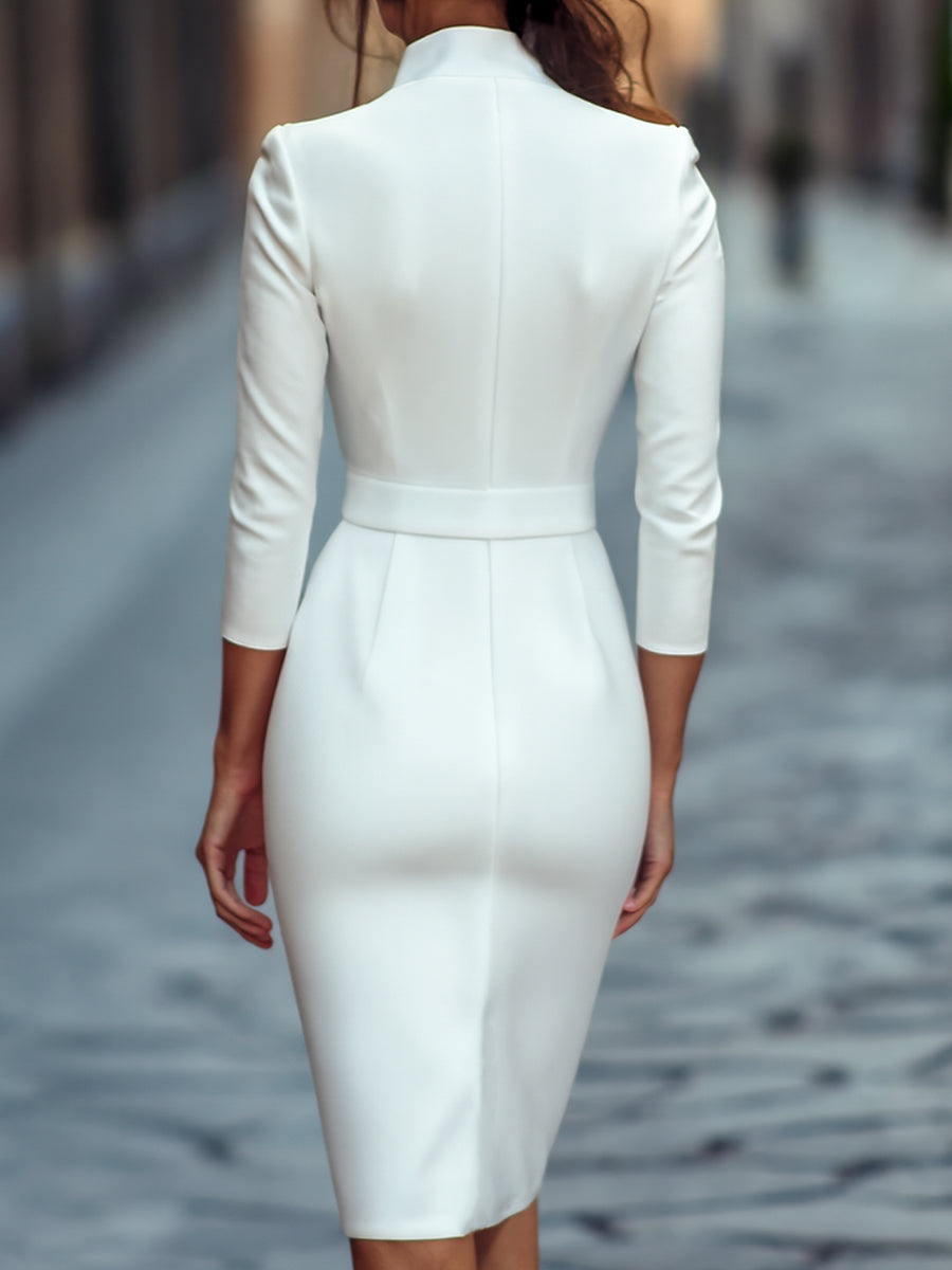 Vestido midi TIVARA - detalle del tejido