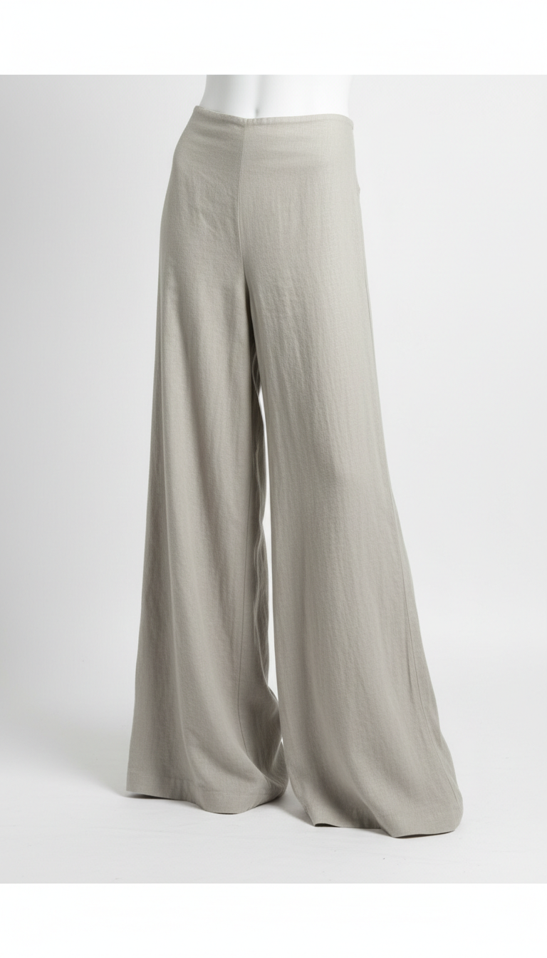 Pantalón ancho de lino Apolo Milano piedra