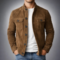 Bomber de ante marrón para hombre