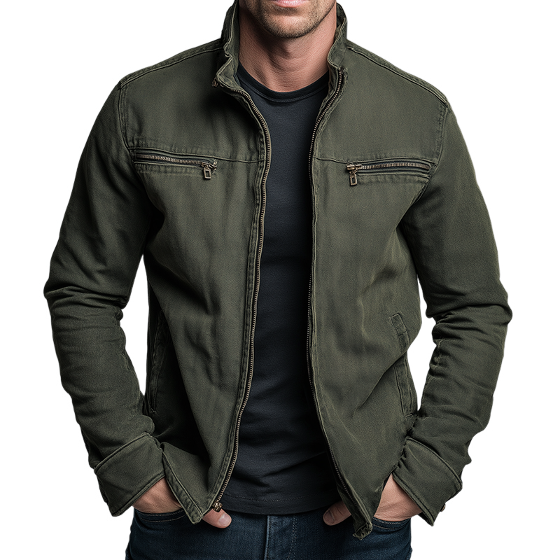 Field jacket verde oliva - vista frontal