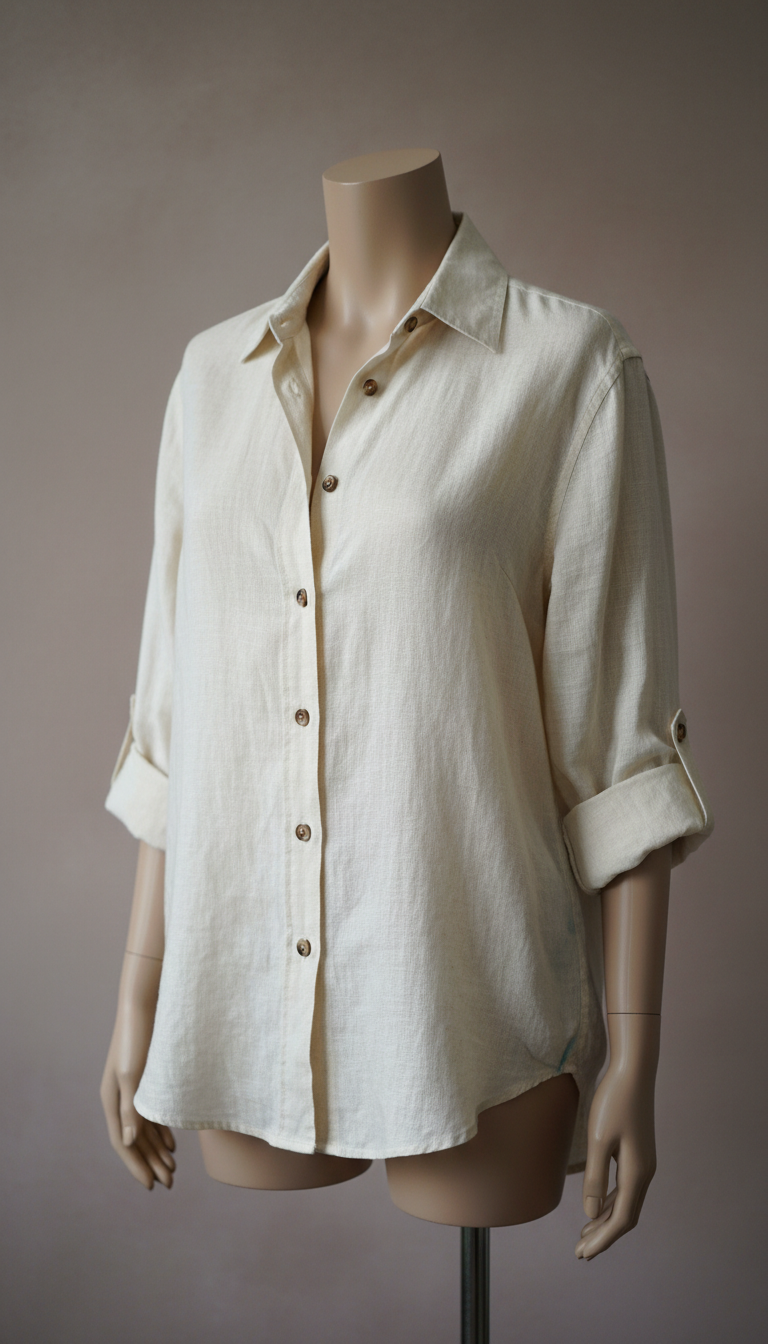 Camisa ligera de lino Apolo Milano crudo