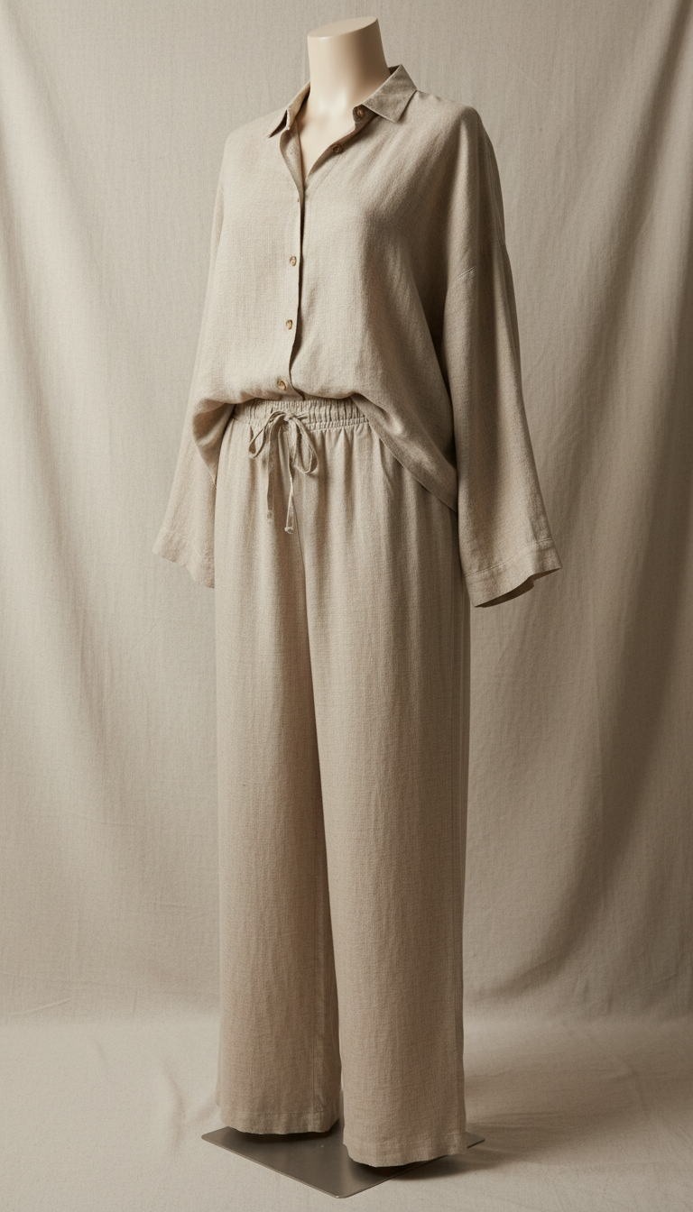 Conjunto de lino Apolo Milano beige
