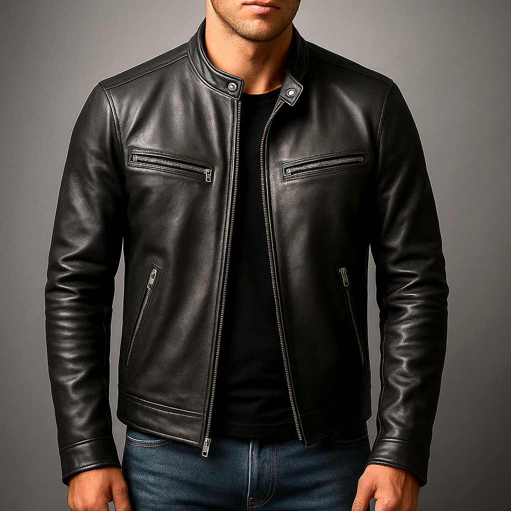 Chaqueta efecto piel Guido en marrón