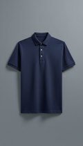 Polo elegante de algodón Apolo Milano azul marino