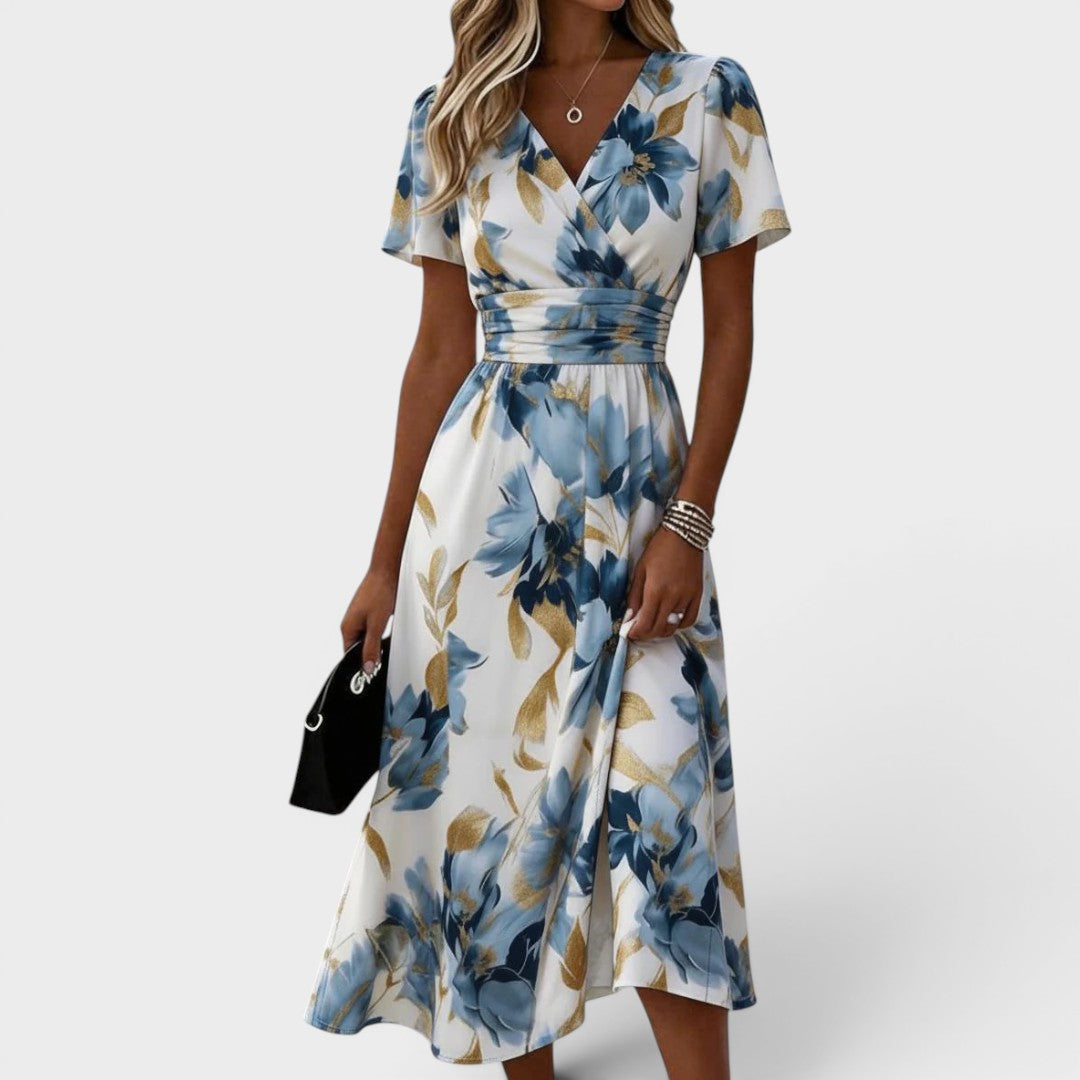 Vestido midi ELARA floral - detalle