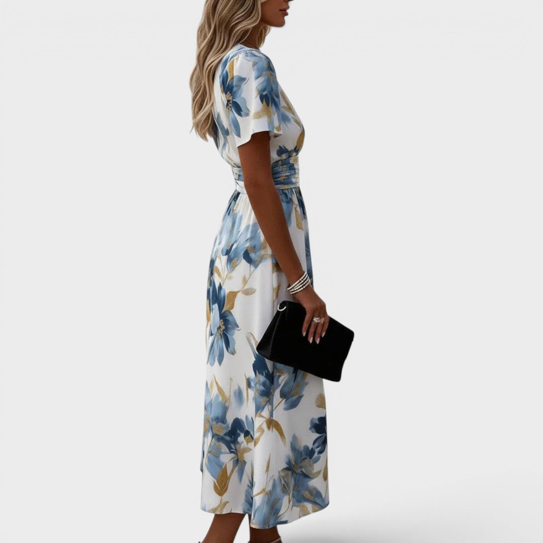 Vestido midi ELARA floral - vista lateral