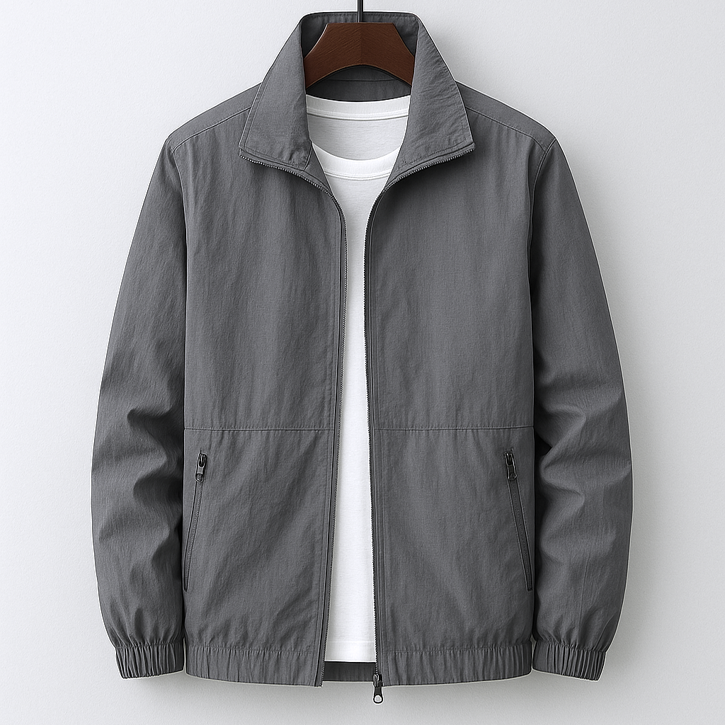 Chaqueta ligera gris para hombre