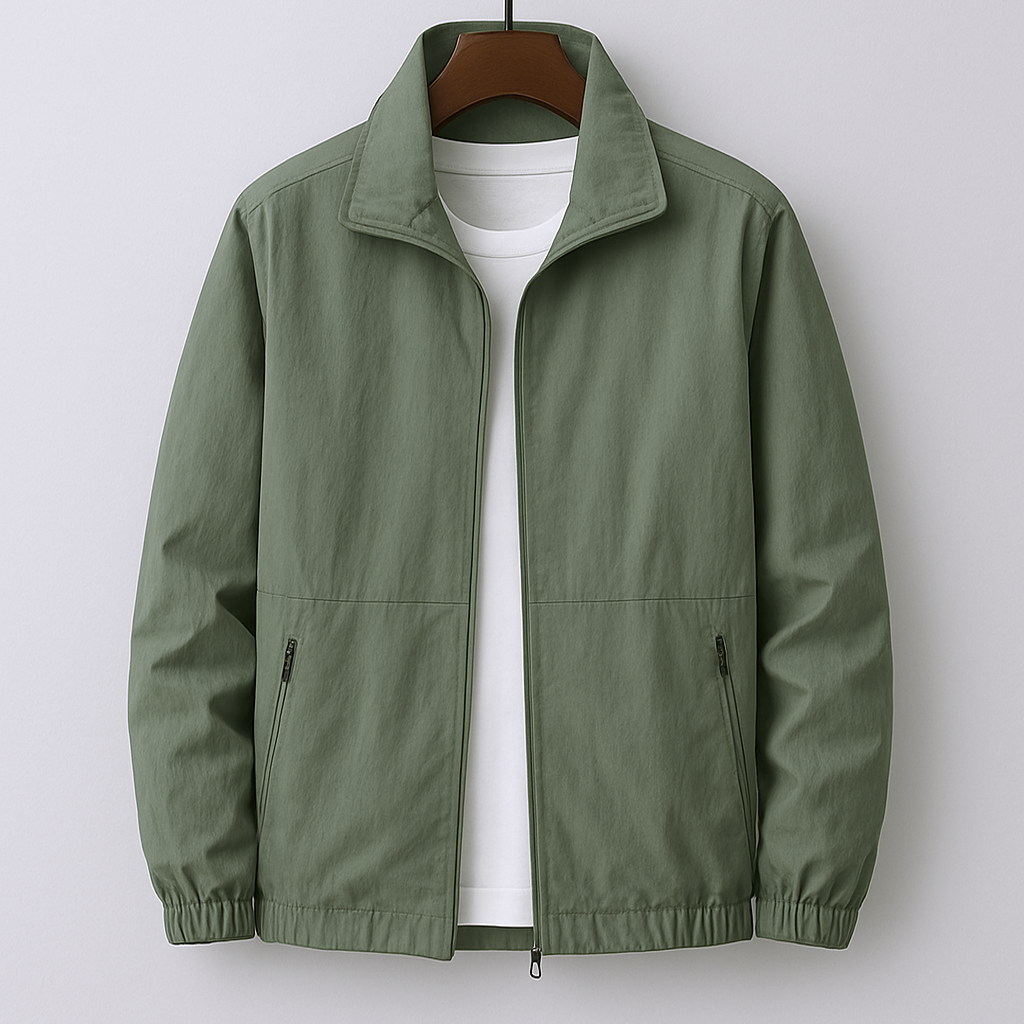 Chaqueta ligera verde para hombre