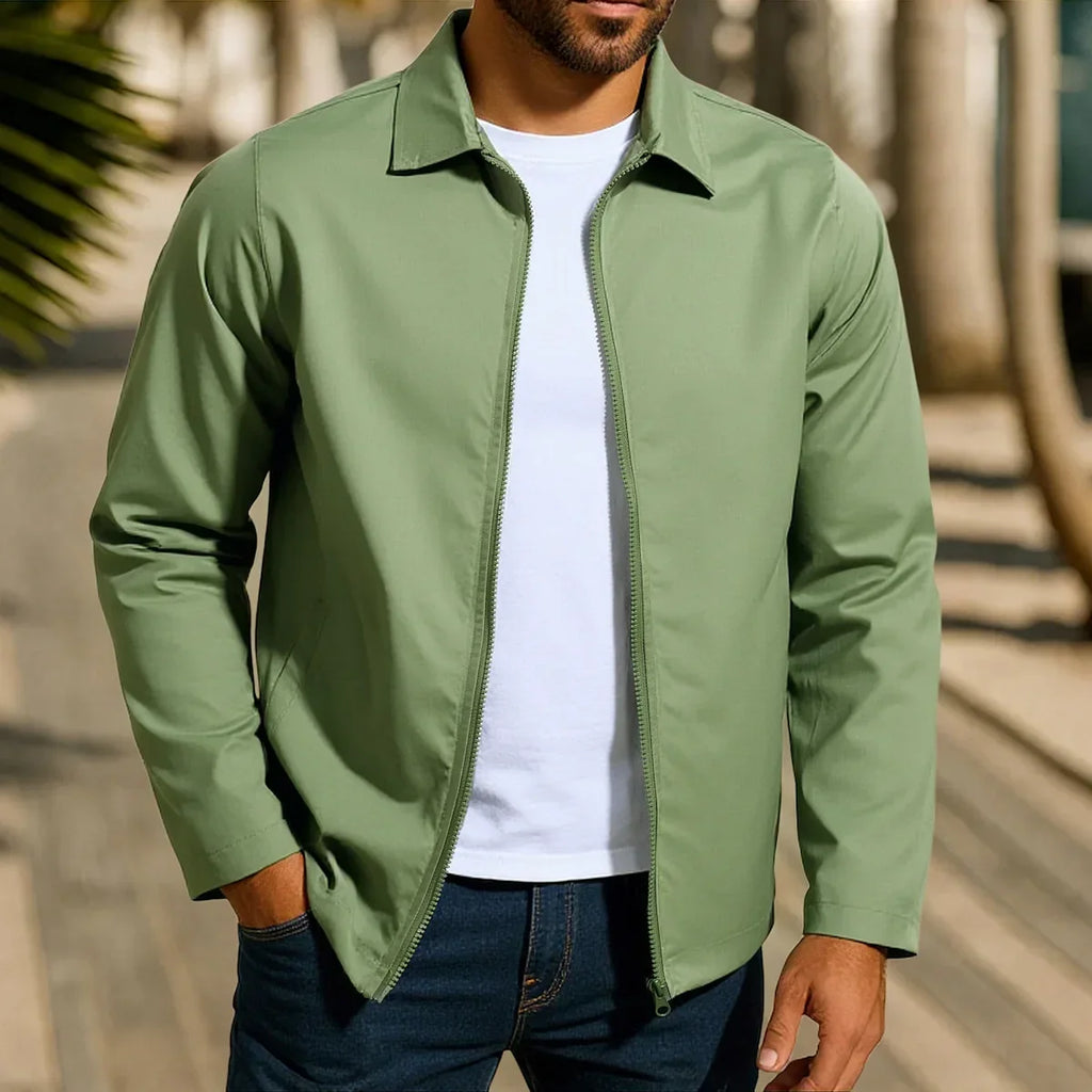 Chaqueta casual ligera verde para hombre