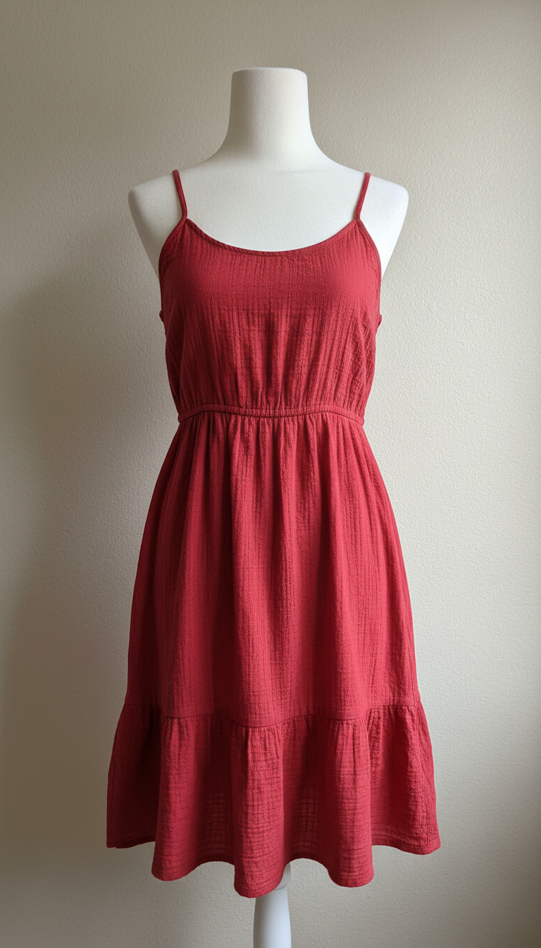 Vestido corto de verano Apolo Milano terracota