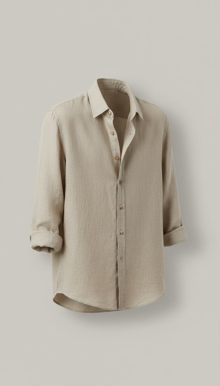 Camisa de lino Apolo Milano beige
