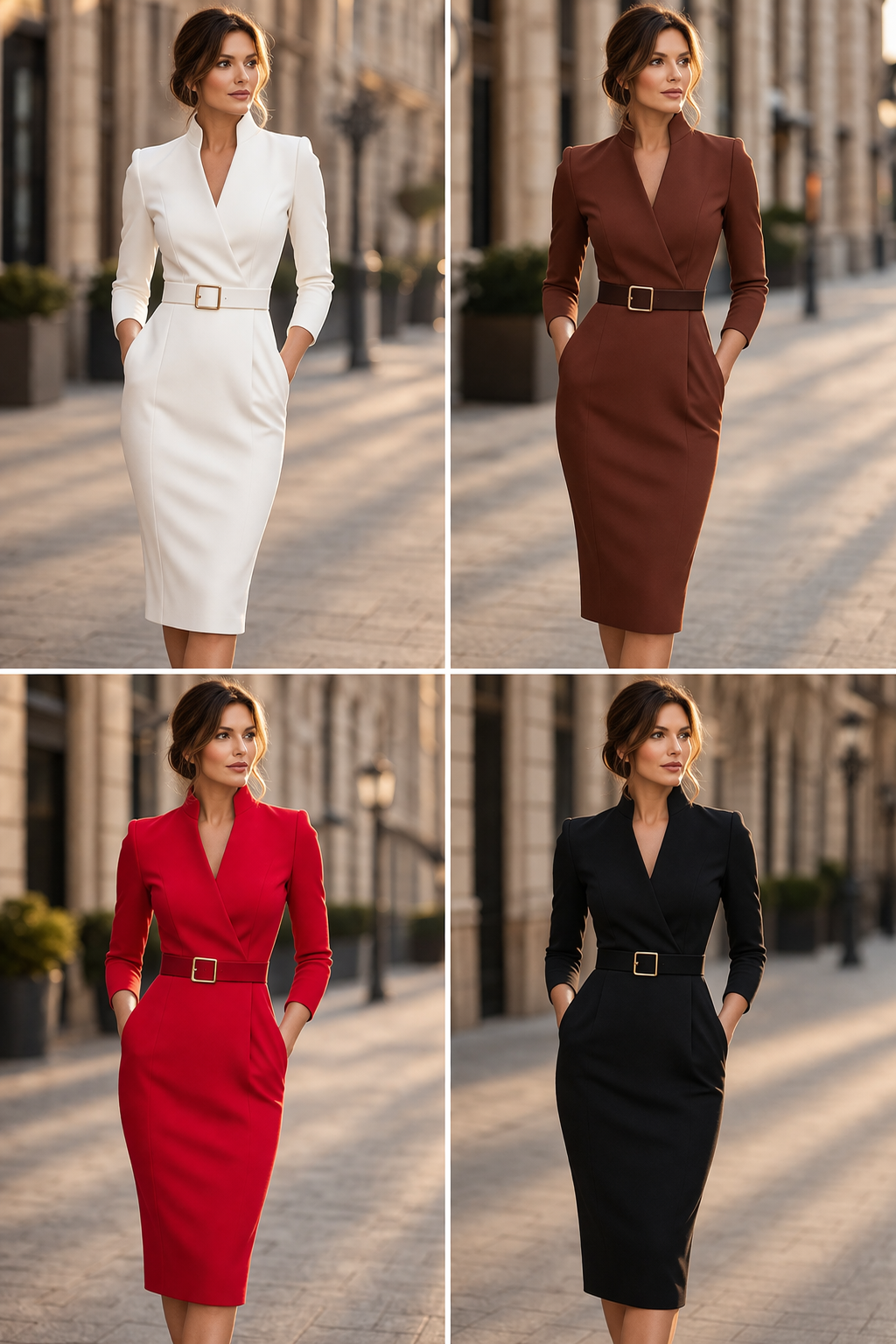 Vestido midi TIVARA - gama de colores